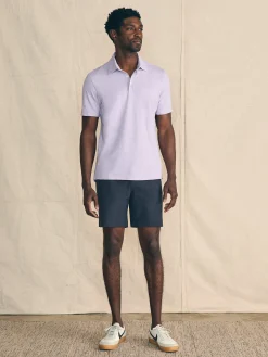Polo Shirts^Faherty Brand Movement™ Short-Sleeve Pique Polo Shirt - Faded Lilac Heather