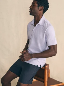 Polo Shirts^Faherty Brand Movement™ Short-Sleeve Pique Polo Shirt - Faded Lilac Heather