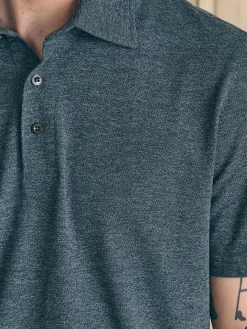Polo Shirts^Faherty Brand Movement™ Short-Sleeve Pique Polo Shirt - Dusty Iron Heather