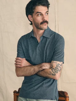 Polo Shirts^Faherty Brand Movement™ Short-Sleeve Pique Polo Shirt - Dusty Iron Heather