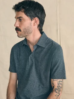 Polo Shirts^Faherty Brand Movement™ Short-Sleeve Pique Polo Shirt - Dusty Iron Heather
