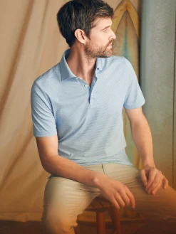 Polo Shirts^Faherty Brand Movement™ Short-Sleeve Pique Polo Shirt - Clean Lake Feeder