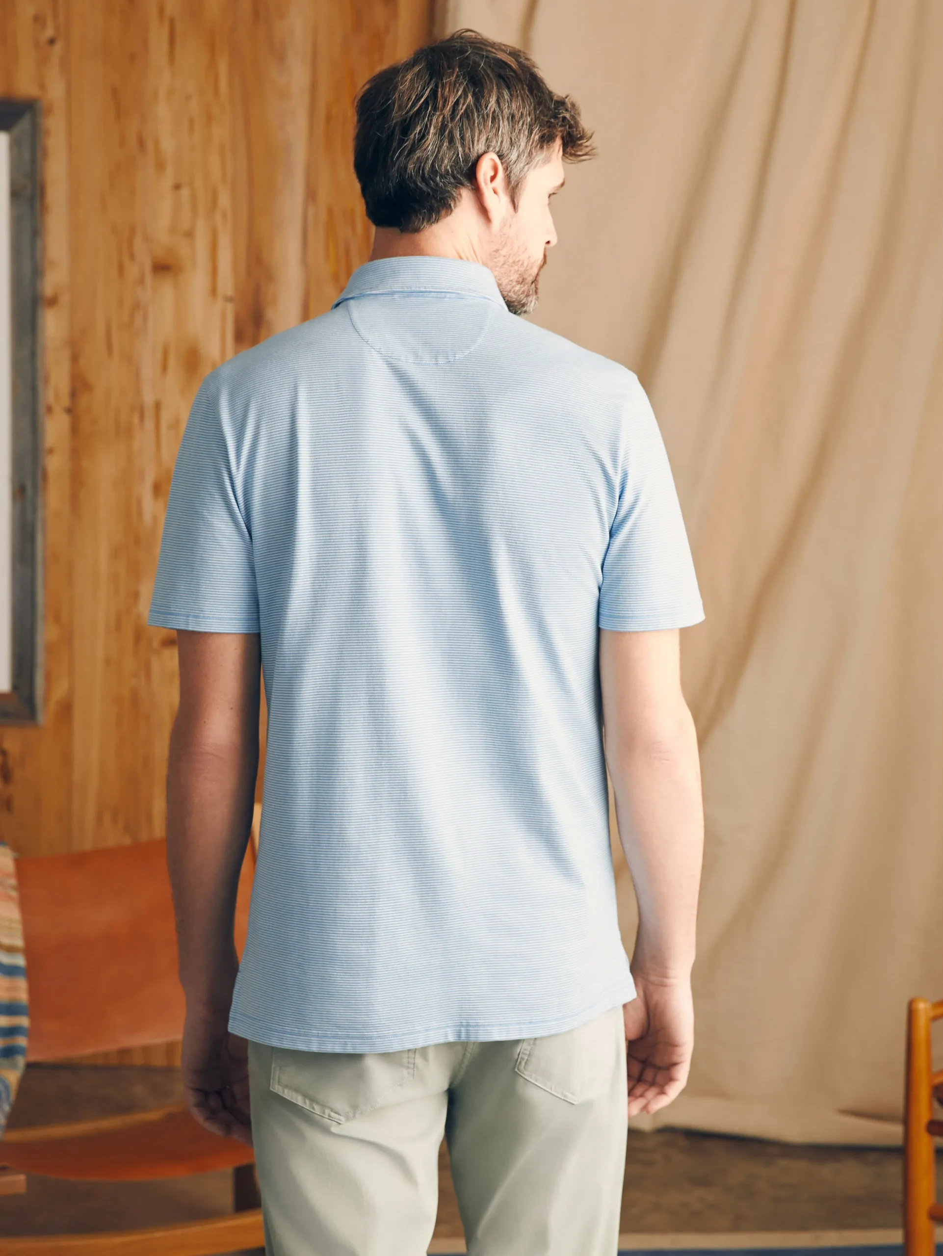 Polo Shirts^Faherty Brand Movement™ Short-Sleeve Pique Polo Shirt - Clean Lake Feeder