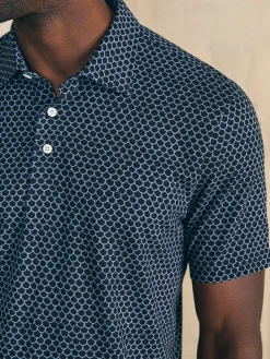 Polo Shirts^Faherty Brand Movement™ Short-Sleeve Pique Polo Shirt - Midnight Fishscale