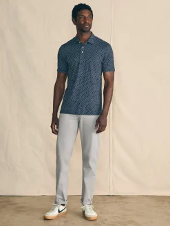 Polo Shirts^Faherty Brand Movement™ Short-Sleeve Pique Polo Shirt - Midnight Fishscale
