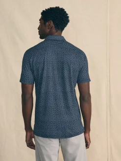 Polo Shirts^Faherty Brand Movement™ Short-Sleeve Pique Polo Shirt - Midnight Fishscale