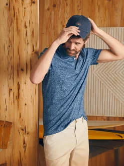 Polo Shirts^Faherty Brand Movement™ Short-Sleeve Pique Polo Shirt - Horizon Blue Frond Print