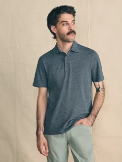 Polo Shirts^Faherty Brand Movement™ Short-Sleeve Pique Polo Shirt (Tall) - Dusty Iron Heather