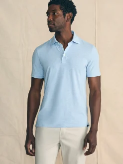 Polo Shirts^Faherty Brand Movement™ Short-Sleeve Polo Shirt - Cardiff Blue Heather