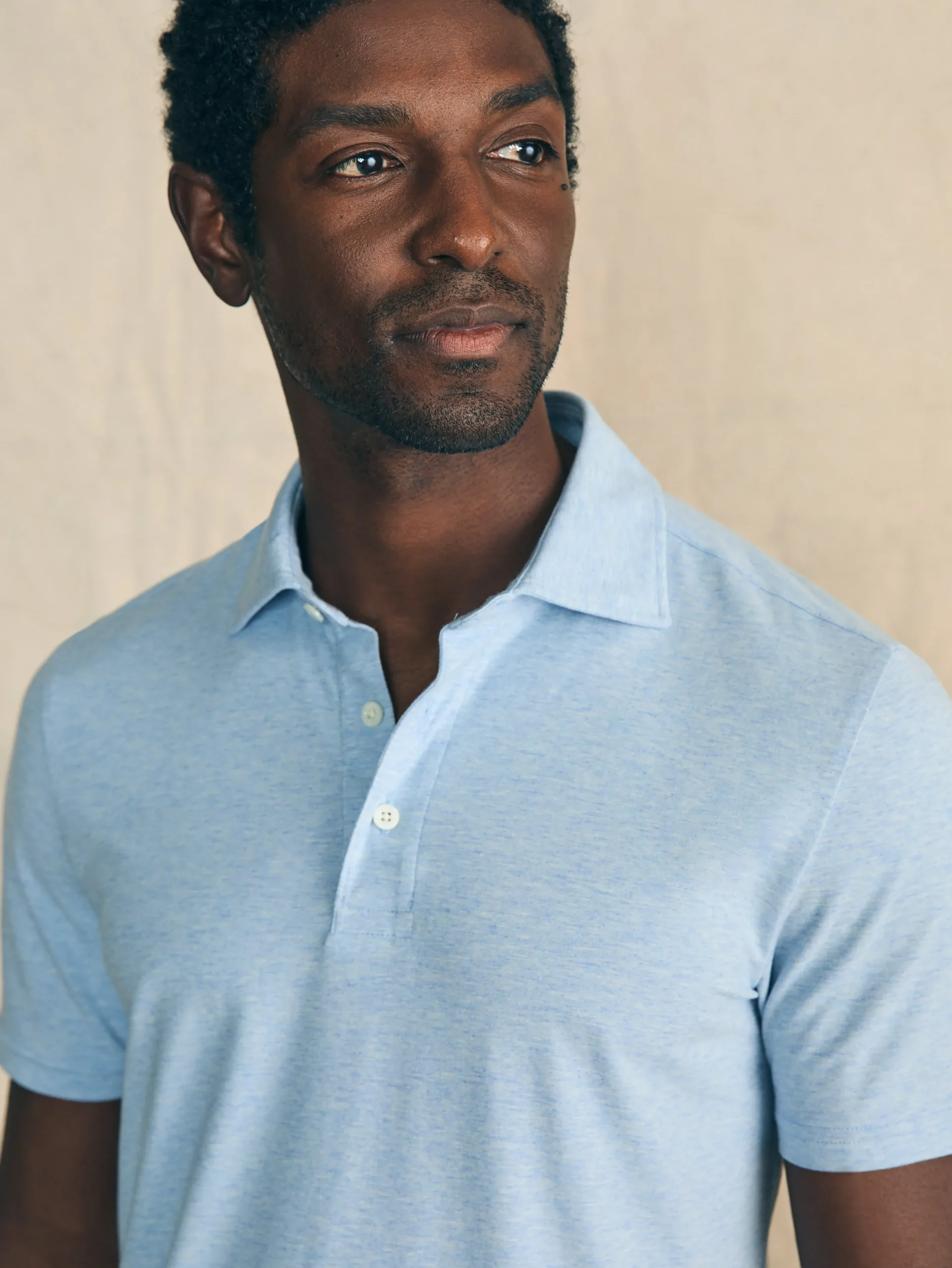 Polo Shirts^Faherty Brand Movement™ Short-Sleeve Polo Shirt - Cardiff Blue Heather