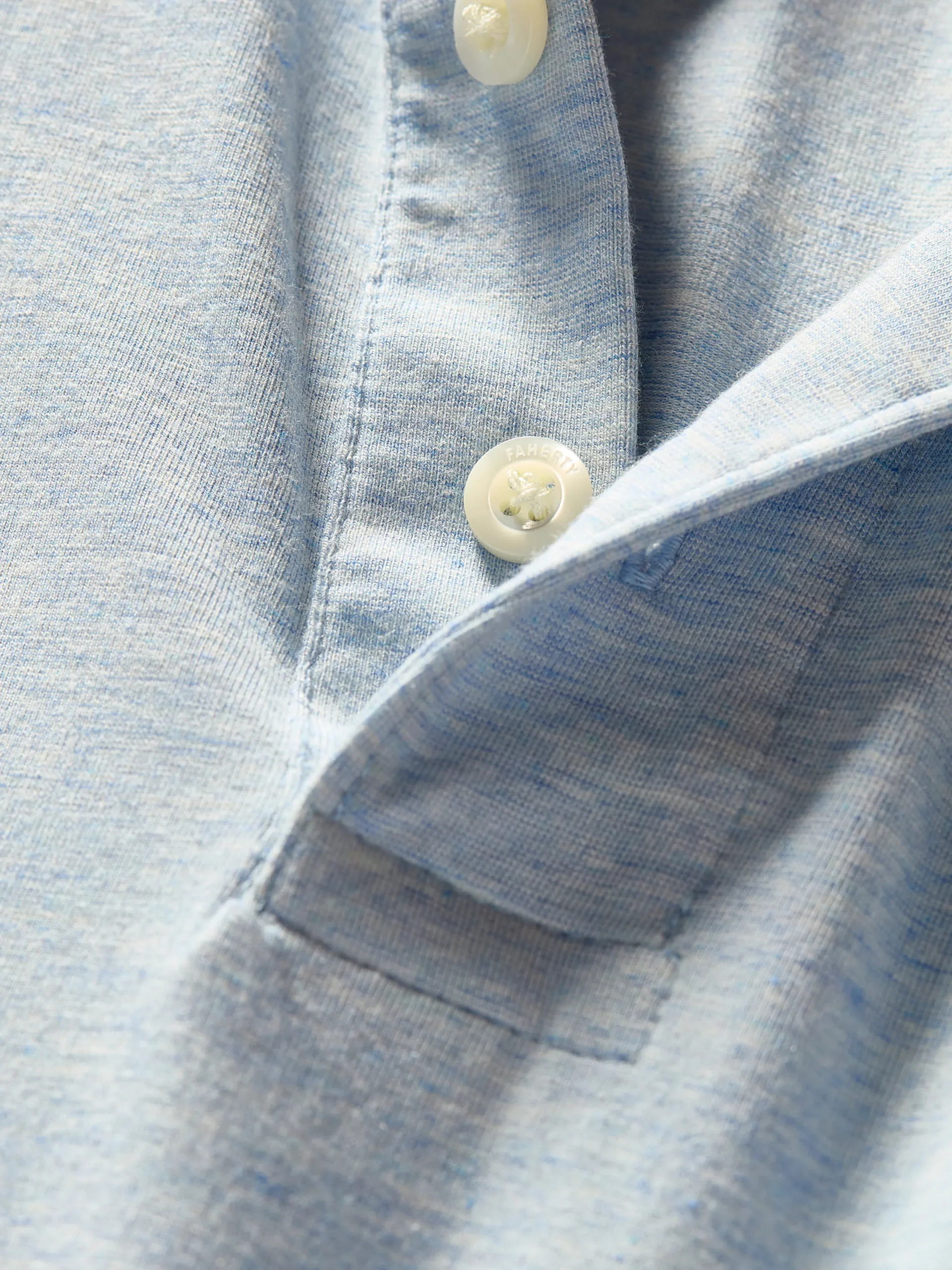 Polo Shirts^Faherty Brand Movement™ Short-Sleeve Polo Shirt - Cardiff Blue Heather