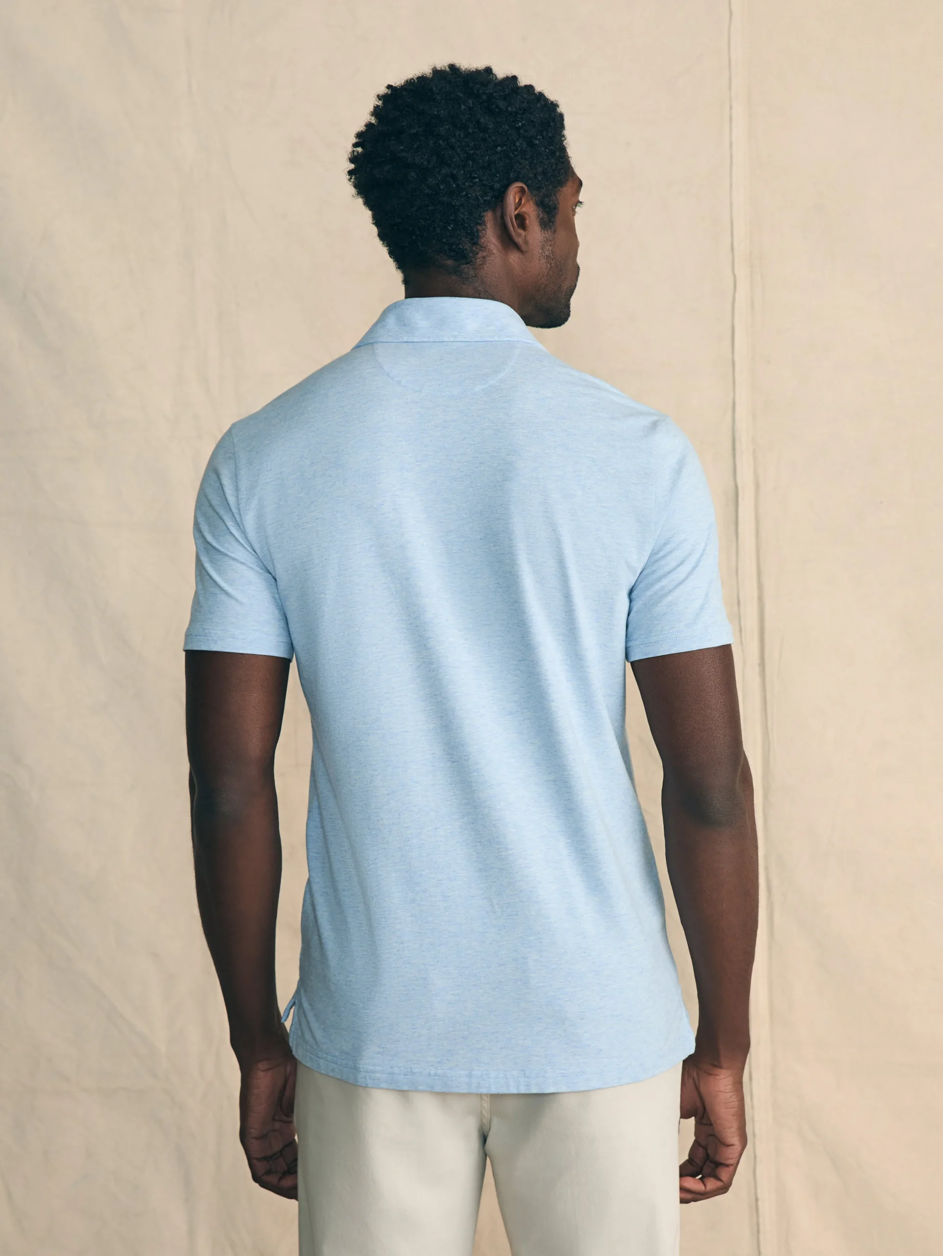 Polo Shirts^Faherty Brand Movement™ Short-Sleeve Polo Shirt - Cardiff Blue Heather
