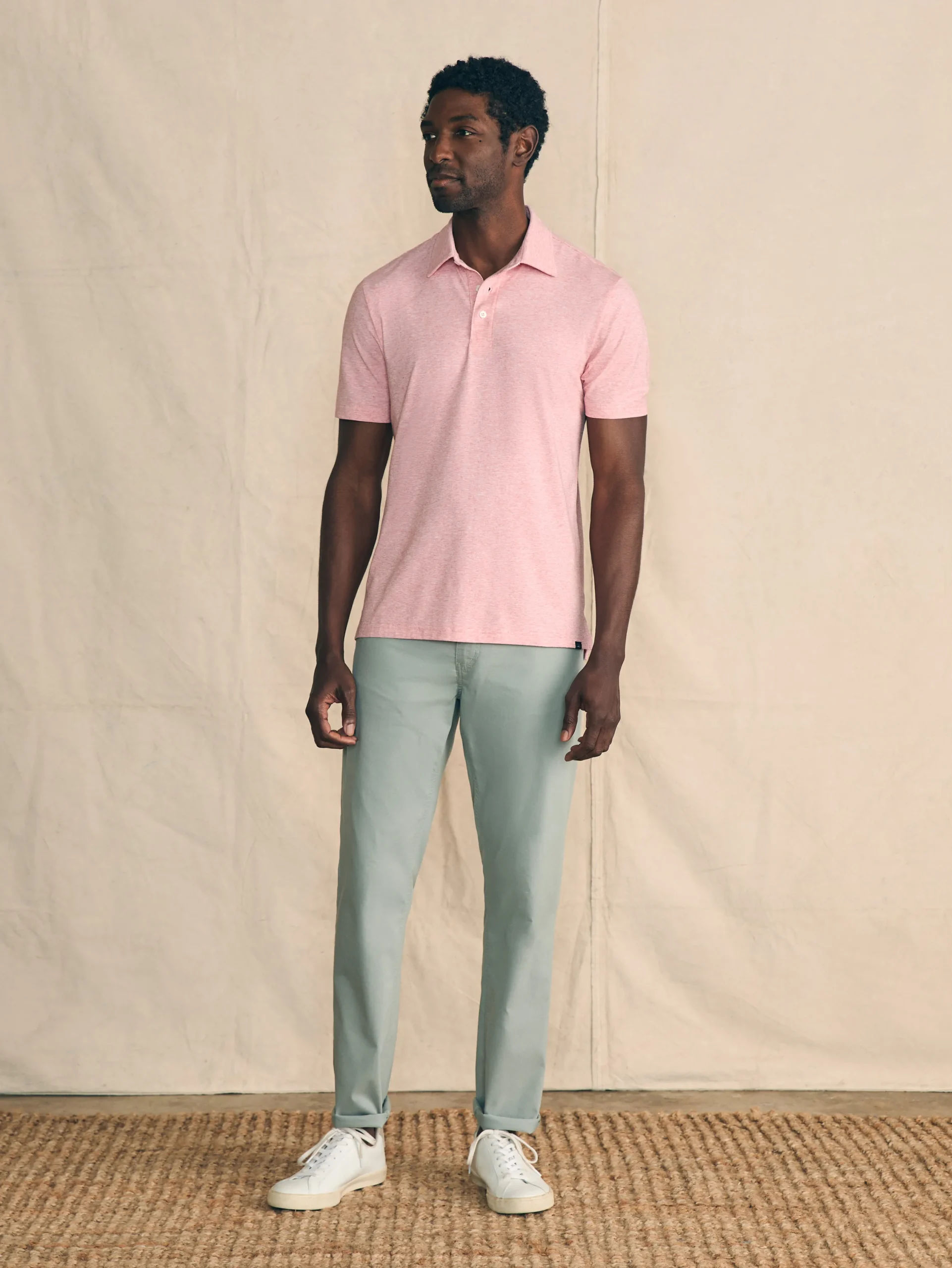 Polo Shirts^Faherty Brand Movement™ Short-Sleeve Polo Shirt - Sunbeam Heather