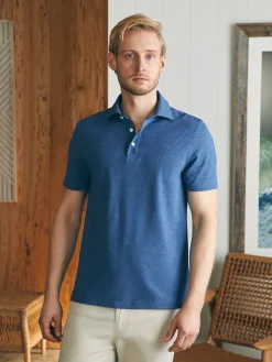 Polo Shirts^Faherty Brand Movement™ Short-Sleeve Polo Shirt (Tall) - Sea Navy Heather