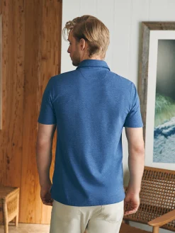 Polo Shirts^Faherty Brand Movement™ Short-Sleeve Polo Shirt (Tall) - Sea Navy Heather