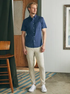 Shirts^Faherty Brand Movement™ Short-Sleeve Shirt (Tall) - Navy Dusk Diamond Print