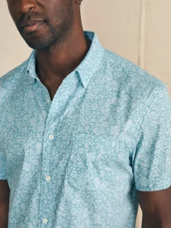 Shirts^Faherty Brand Movement™ Short-Sleeve Shirt - Blue Wave Botanic
