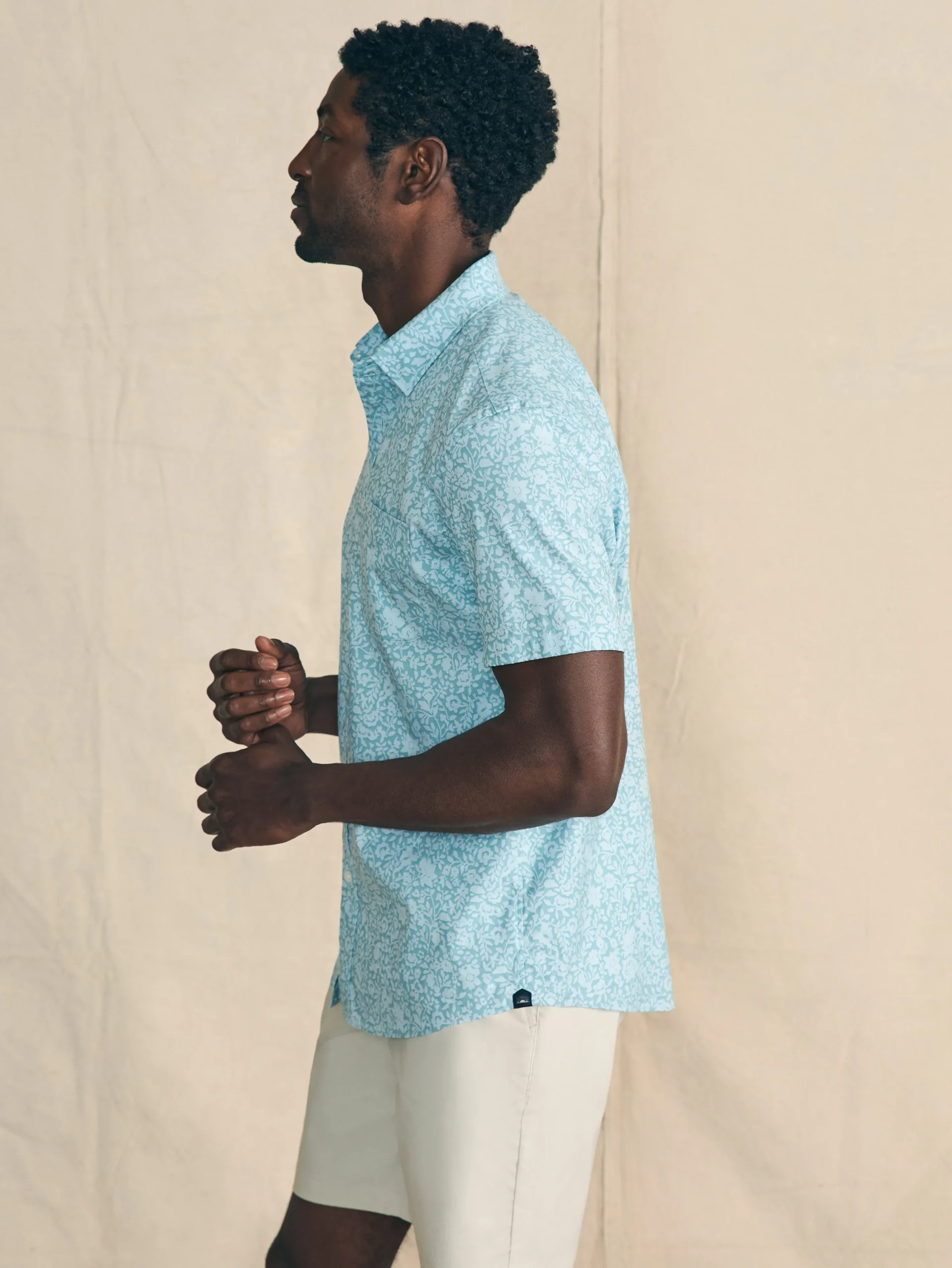 Shirts^Faherty Brand Movement™ Short-Sleeve Shirt - Blue Wave Botanic