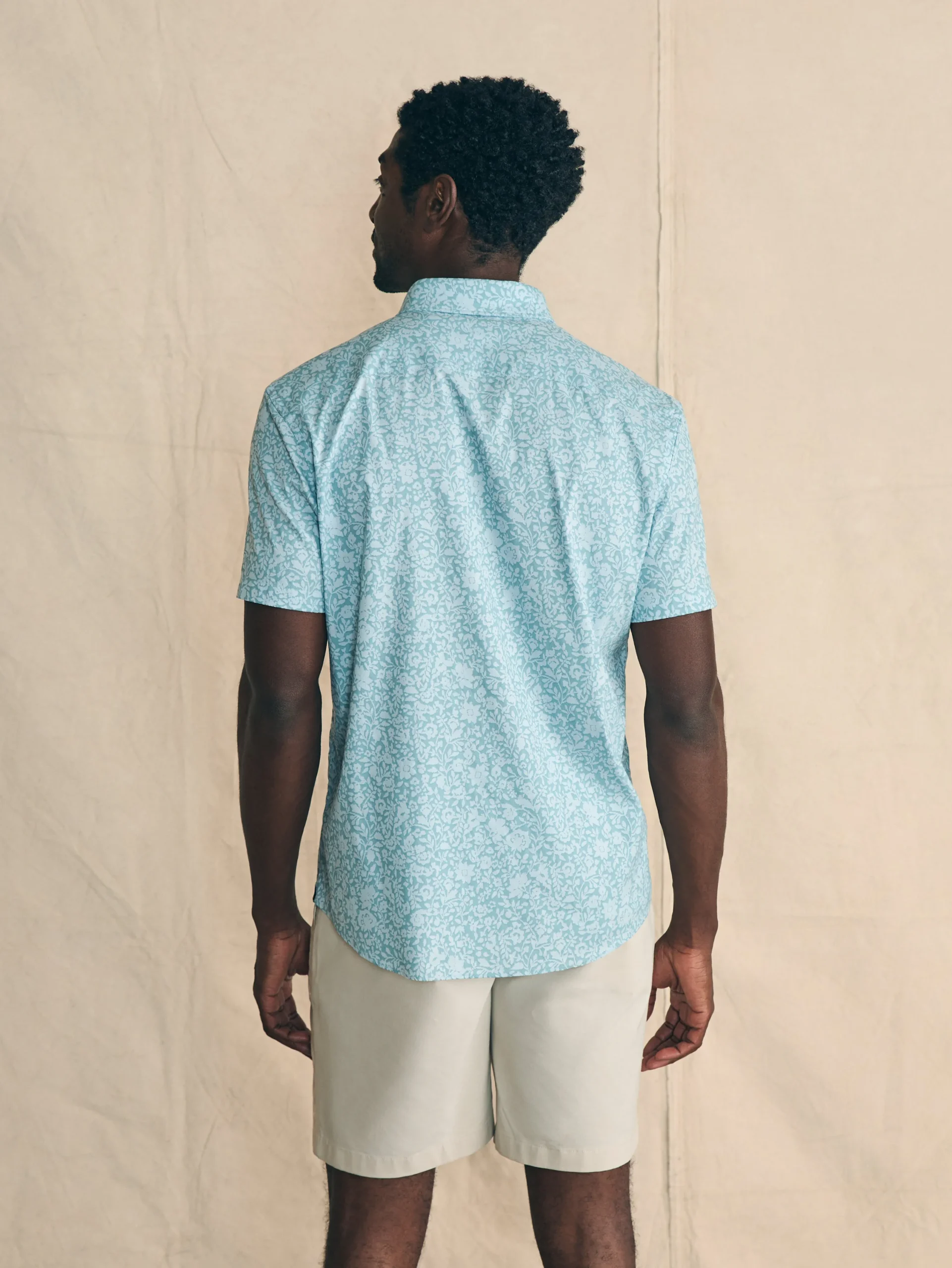 Shirts^Faherty Brand Movement™ Short-Sleeve Shirt - Blue Wave Botanic