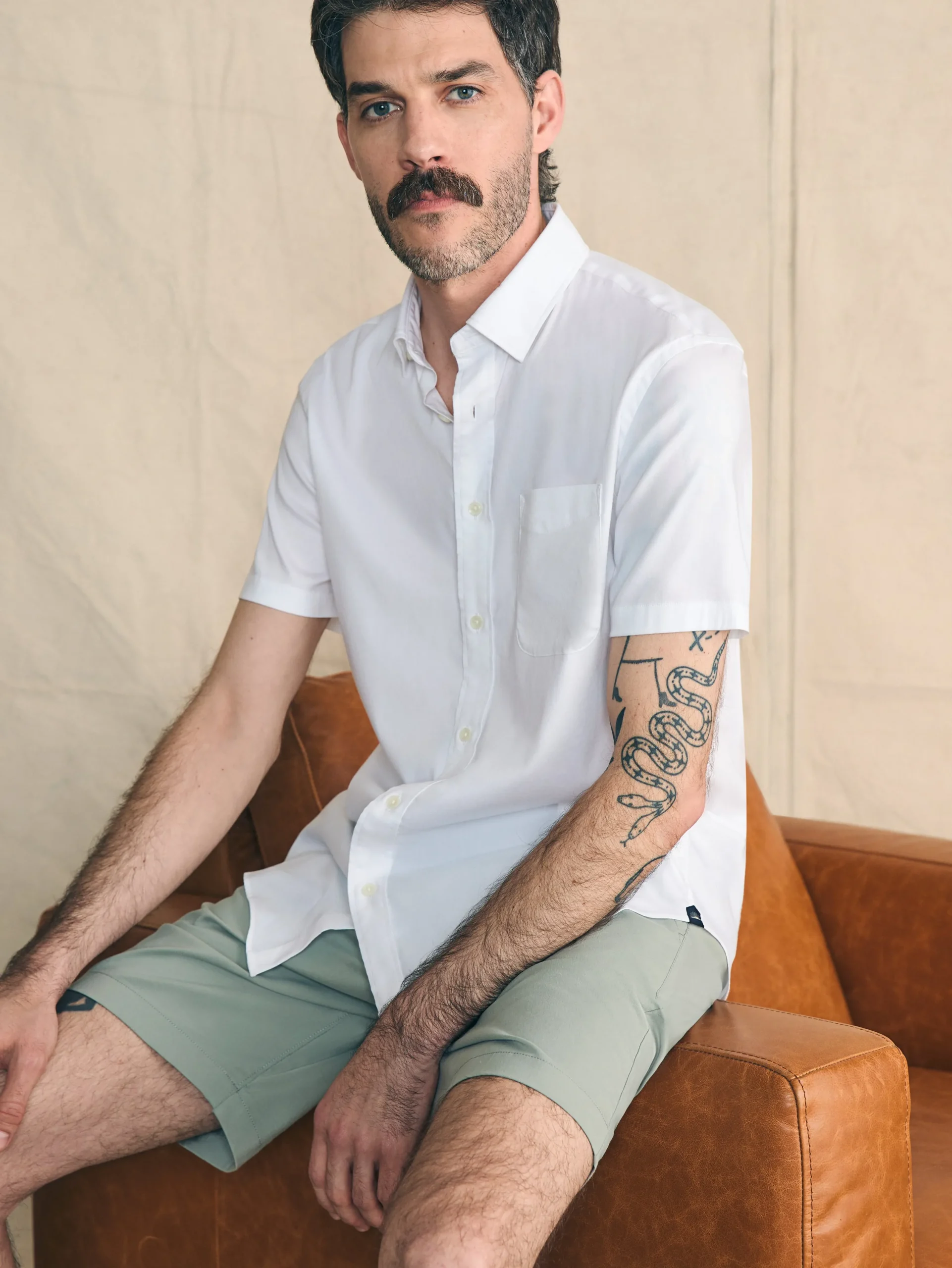 Shirts^Faherty Brand Movement™ Short-Sleeve Shirt - Cloud White