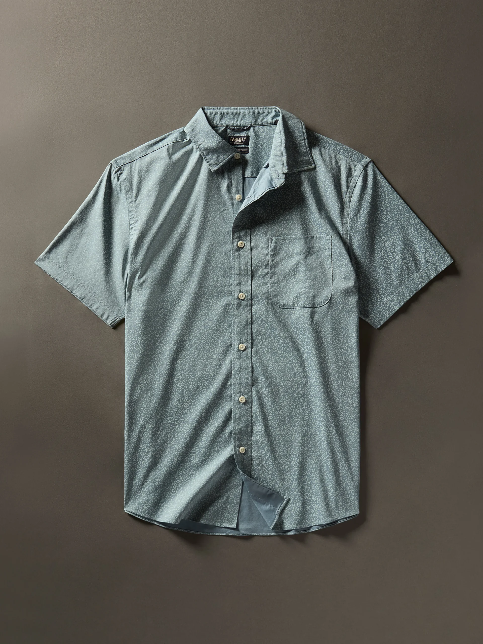 Shirts^Faherty Brand Movement™ Short-Sleeve Shirt - Sea Storm Ditsy
