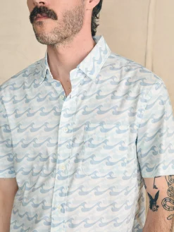 Shirts^Faherty Brand Movement™ Short-Sleeve Shirt - Ivory Endless Peaks