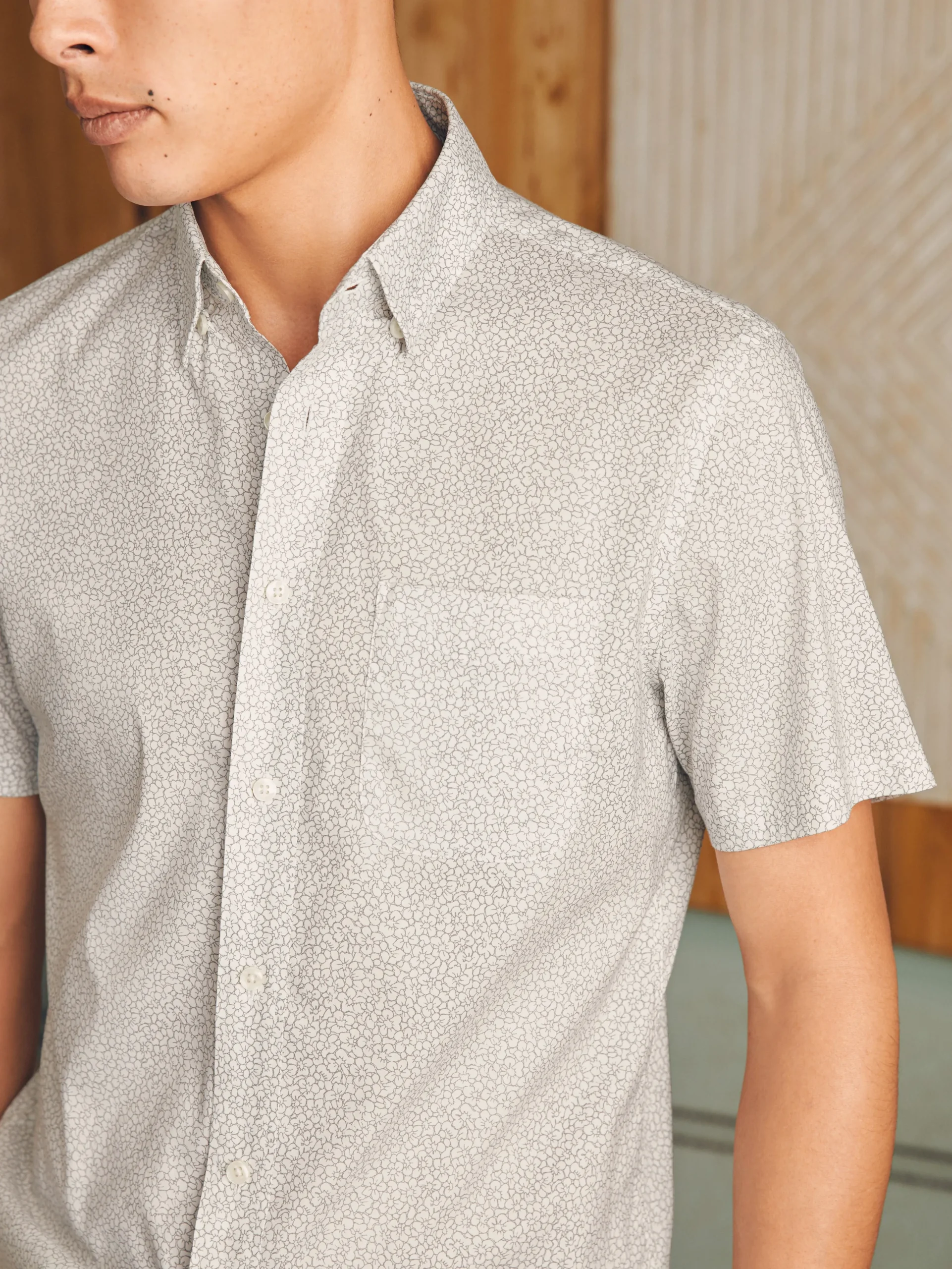 Shirts^Faherty Brand Movement™ Short-Sleeve Shirt - Ivory Cliff Floral