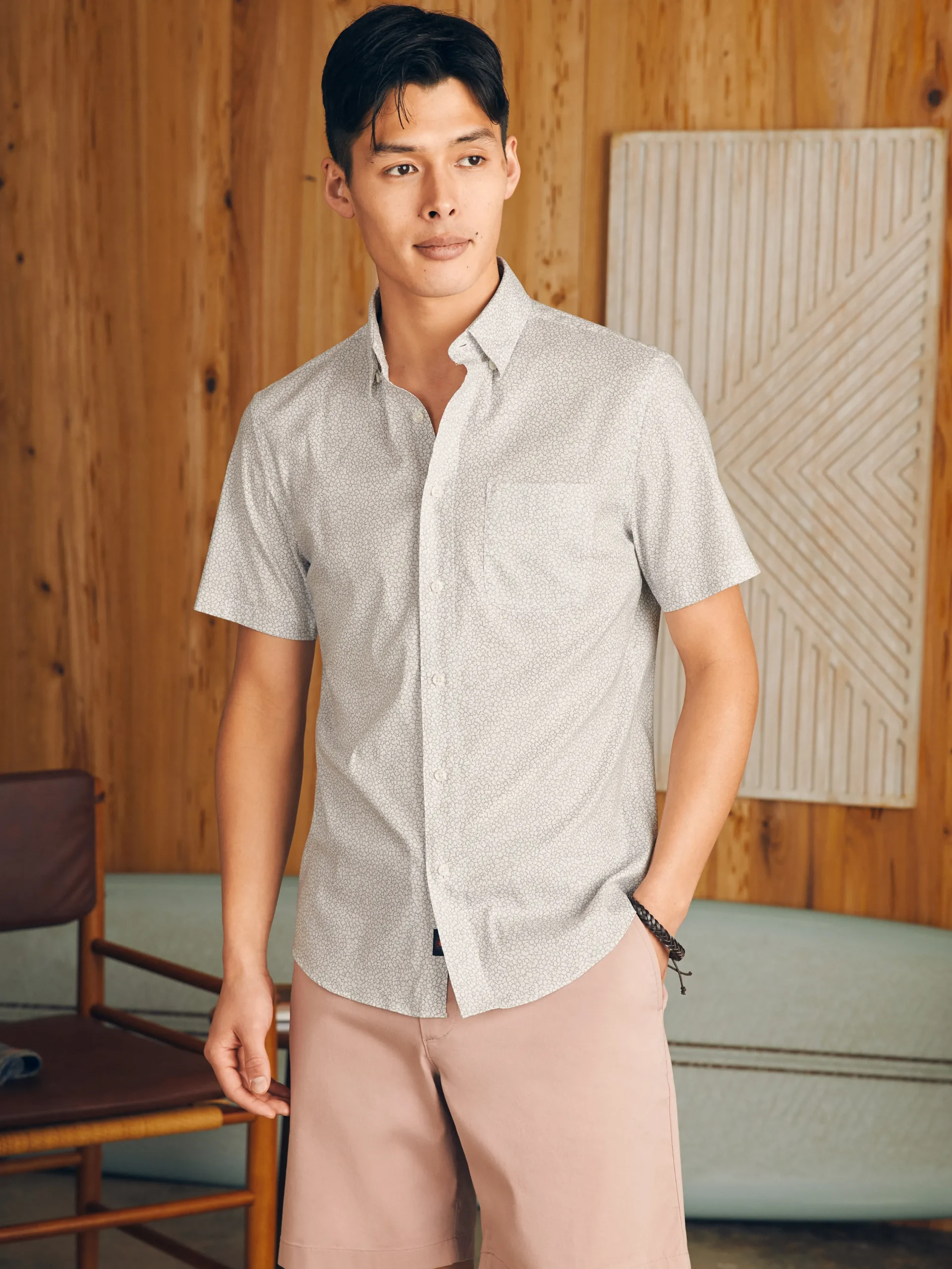 Shirts^Faherty Brand Movement™ Short-Sleeve Shirt - Ivory Cliff Floral