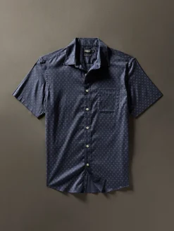 Shirts^Faherty Brand Movement™ Short-Sleeve Shirt - Navy Dusk Diamond Print