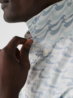 Shirts^Faherty Brand Movement™ Short-Sleeve Shirt - Ivory Endless Peaks