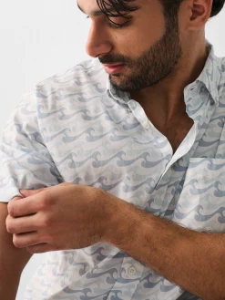 Shirts^Faherty Brand Movement™ Short-Sleeve Shirt - Ivory Endless Peaks