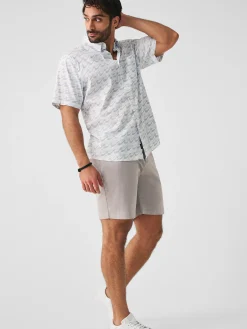 Shirts^Faherty Brand Movement™ Short-Sleeve Shirt - Ivory Endless Peaks