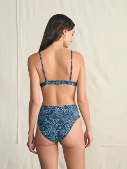 Swim^Faherty Brand Nantucket High Waisted Bottom - Navy Imma Floral