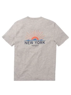T-Shirts & Henleys^Faherty Brand New York Short-Sleeve Crew T-Shirt - Grey Heather