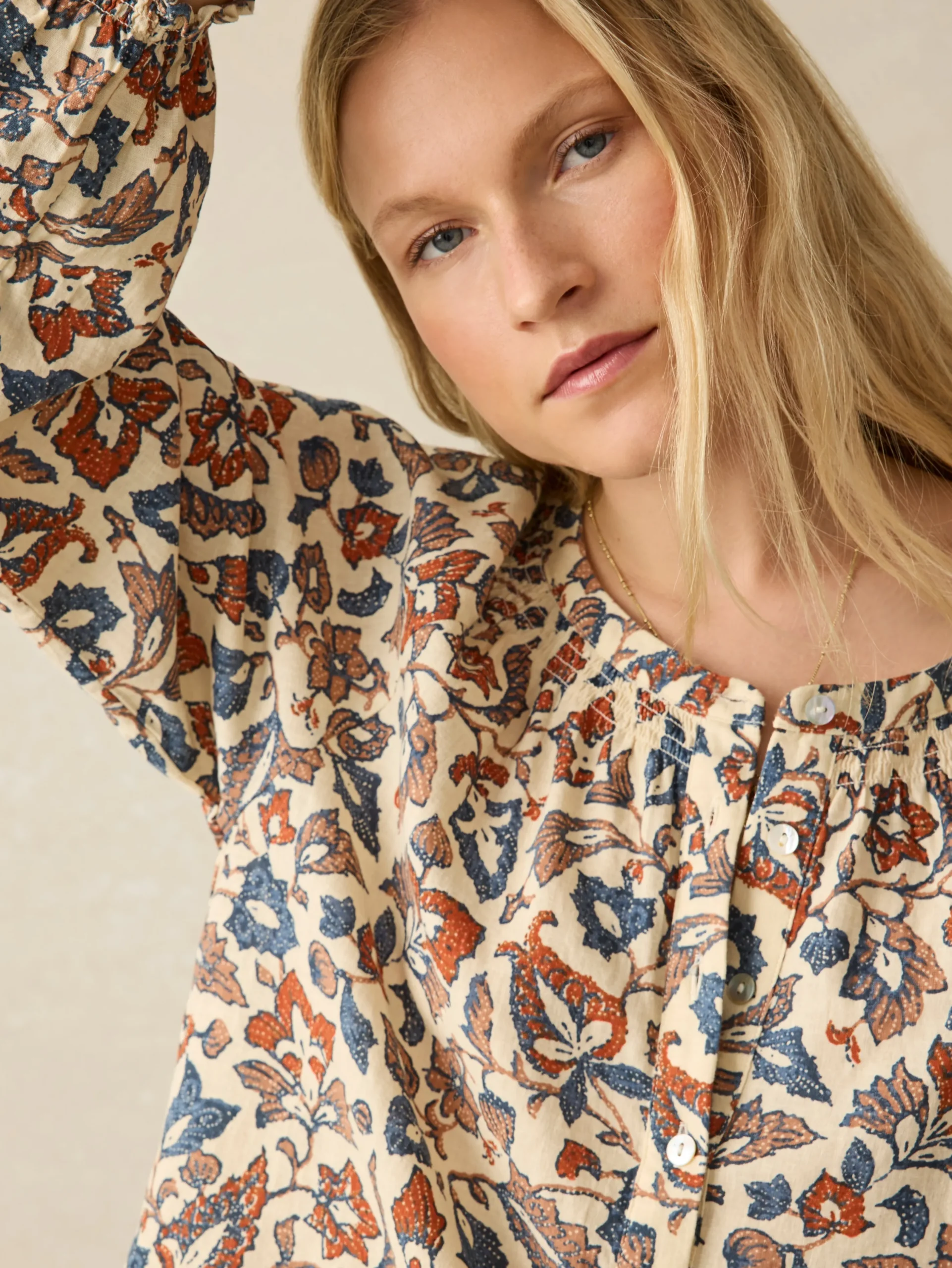 Shirts & Tops^Faherty Brand Odette Top - Ginger Maplewood Floral