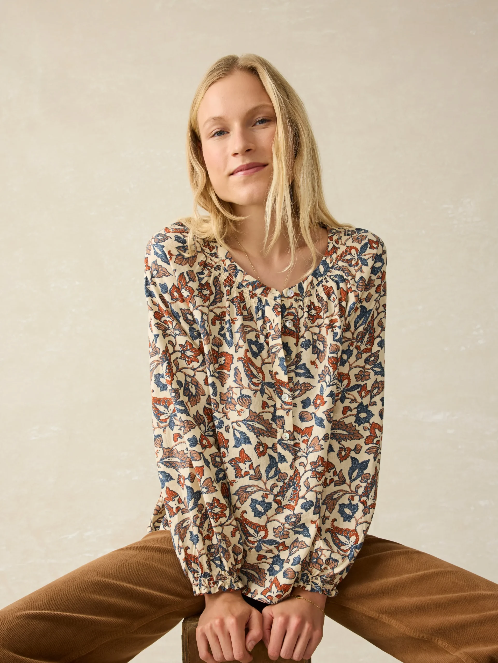 Shirts & Tops^Faherty Brand Odette Top - Ginger Maplewood Floral