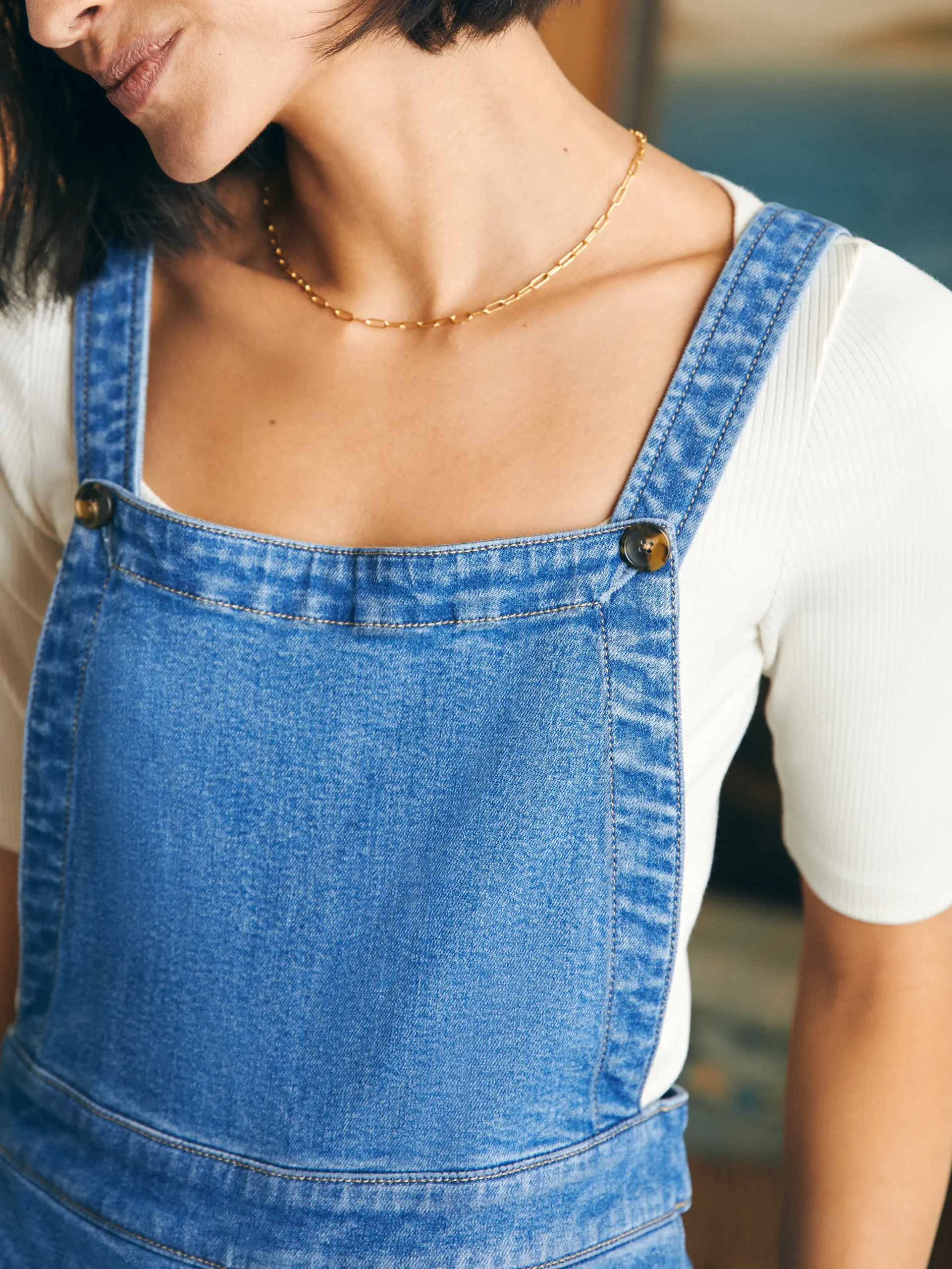 Dresses|Overalls & Jumpsuits^Faherty Brand Organic Cotton Denim Sienna Jumpsuit - Seabrook Wash