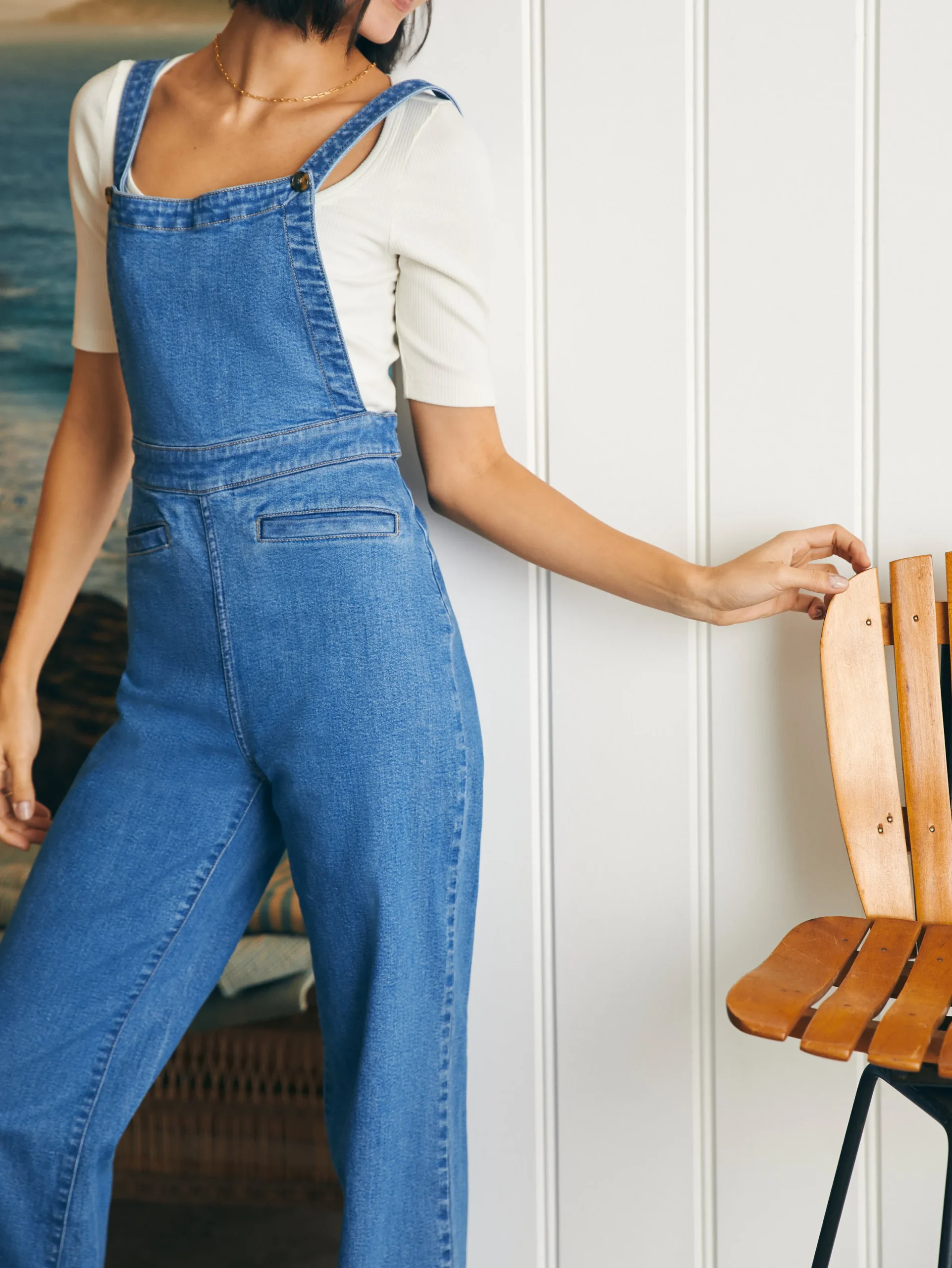 Dresses|Overalls & Jumpsuits^Faherty Brand Organic Cotton Denim Sienna Jumpsuit - Seabrook Wash