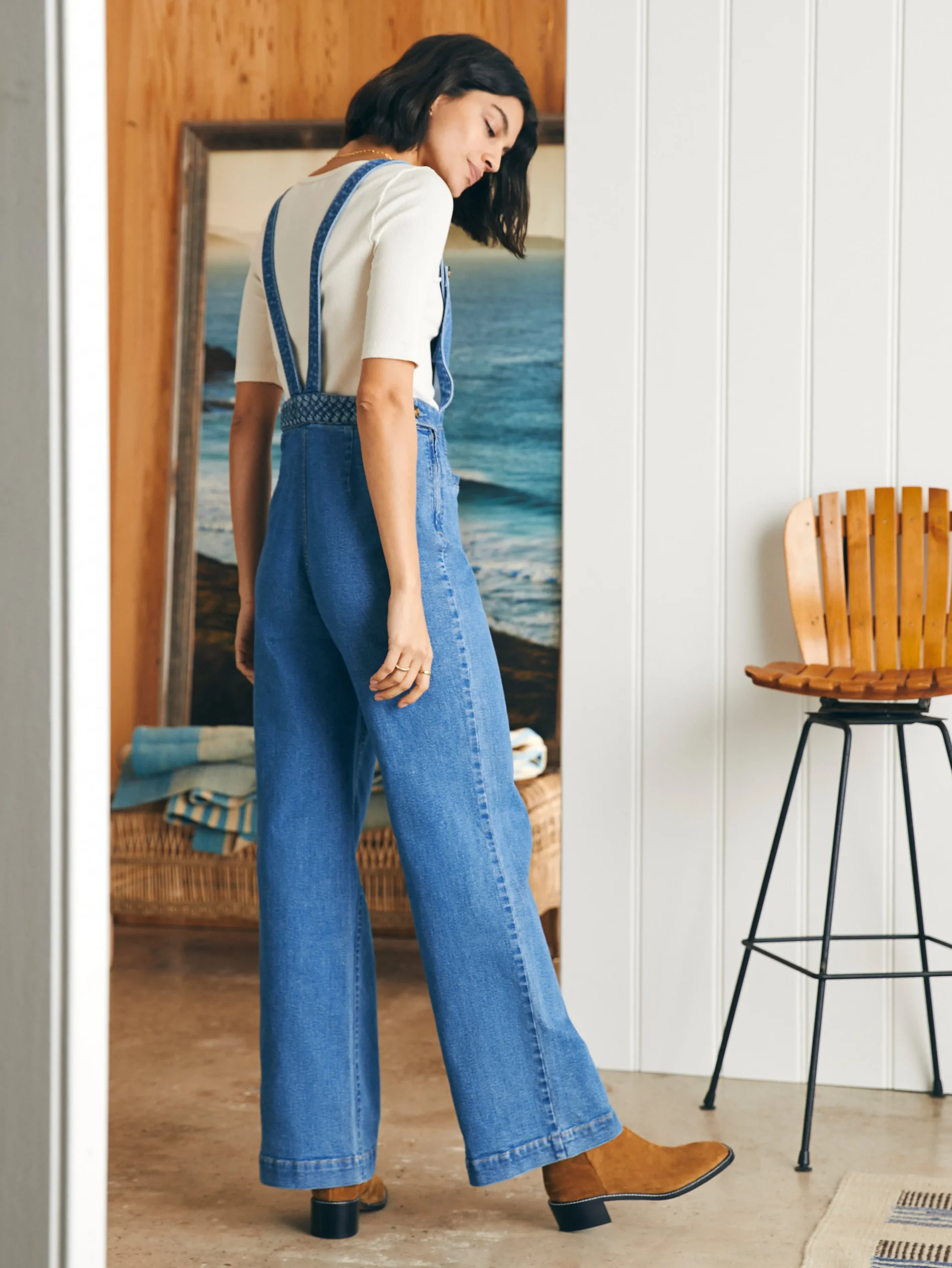 Dresses|Overalls & Jumpsuits^Faherty Brand Organic Cotton Denim Sienna Jumpsuit - Seabrook Wash