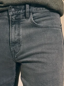Pants^Faherty Brand Organic Cotton Slim Straight Denim (32" Inseam) - Coal Creek Wash