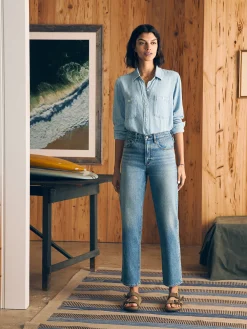 Pants|Jeans^Faherty Brand Organic Cotton Slim Straight Denim - Lakewood Wash