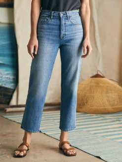 Pants|Jeans^Faherty Brand Organic Cotton Slim Straight Ankle Denim - Lakewood Wash