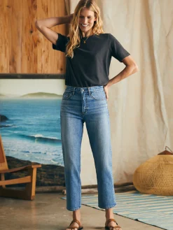 Pants|Jeans^Faherty Brand Organic Cotton Slim Straight Ankle Denim - Lakewood Wash