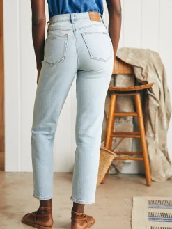 Pants|Jeans^Faherty Brand Organic Cotton Slim Straight Ankle Denim - Cloudbreak Wash