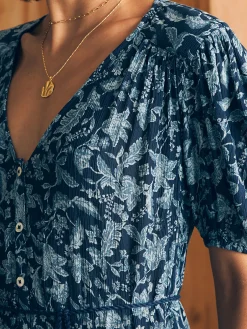 Dresses^Faherty Brand Orinda Maxi Dress - Blue Esna Floral