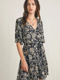 Dresses^Faherty Brand Orinda Mini Dress - Charcoal Chiyoda Floral