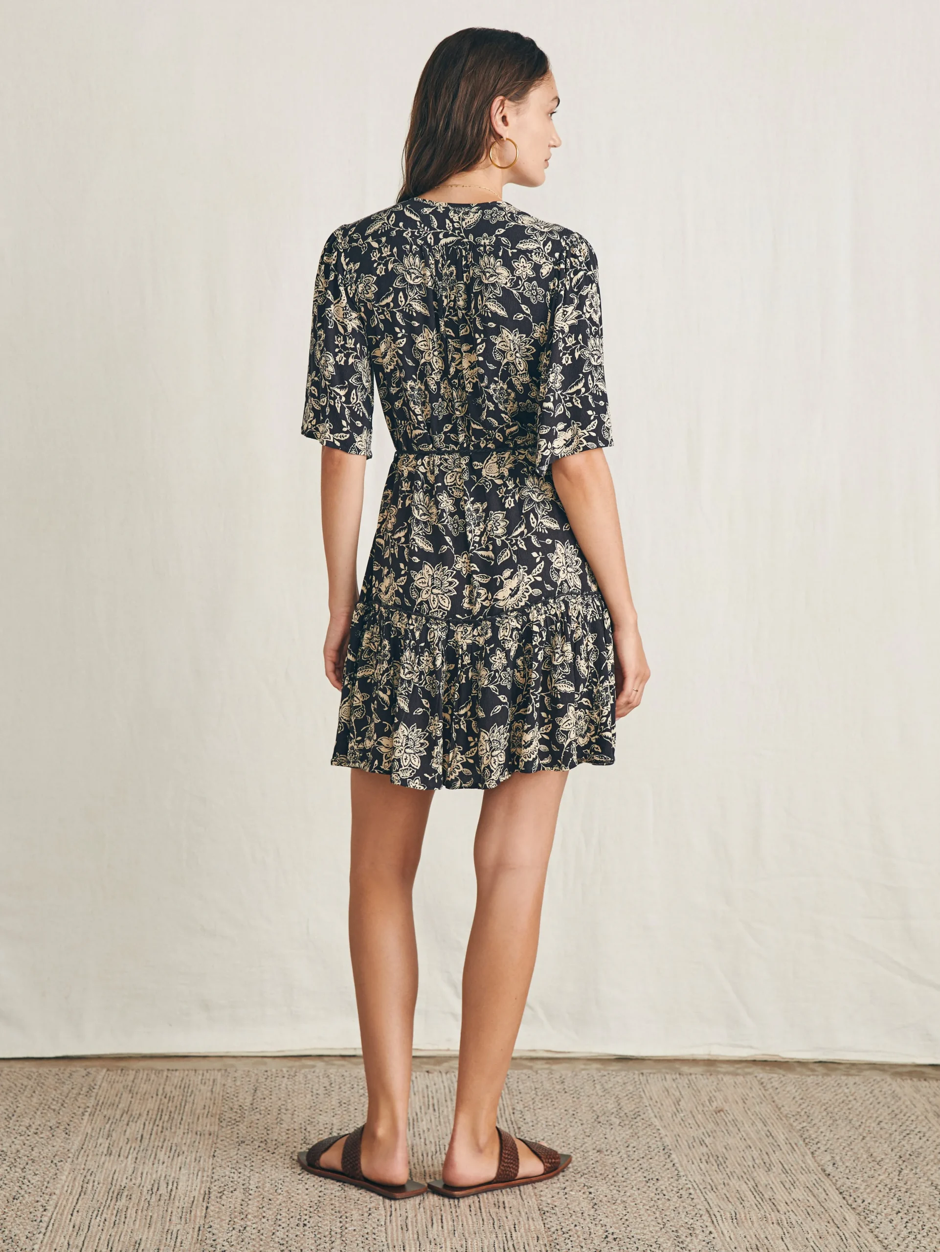 Dresses^Faherty Brand Orinda Mini Dress - Charcoal Chiyoda Floral