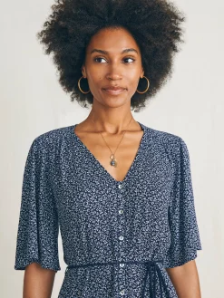 Dresses^Faherty Brand Orinda Mini Dress - Navy Riverton Ditsy