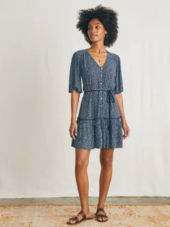 Dresses^Faherty Brand Orinda Mini Dress - Navy Riverton Ditsy