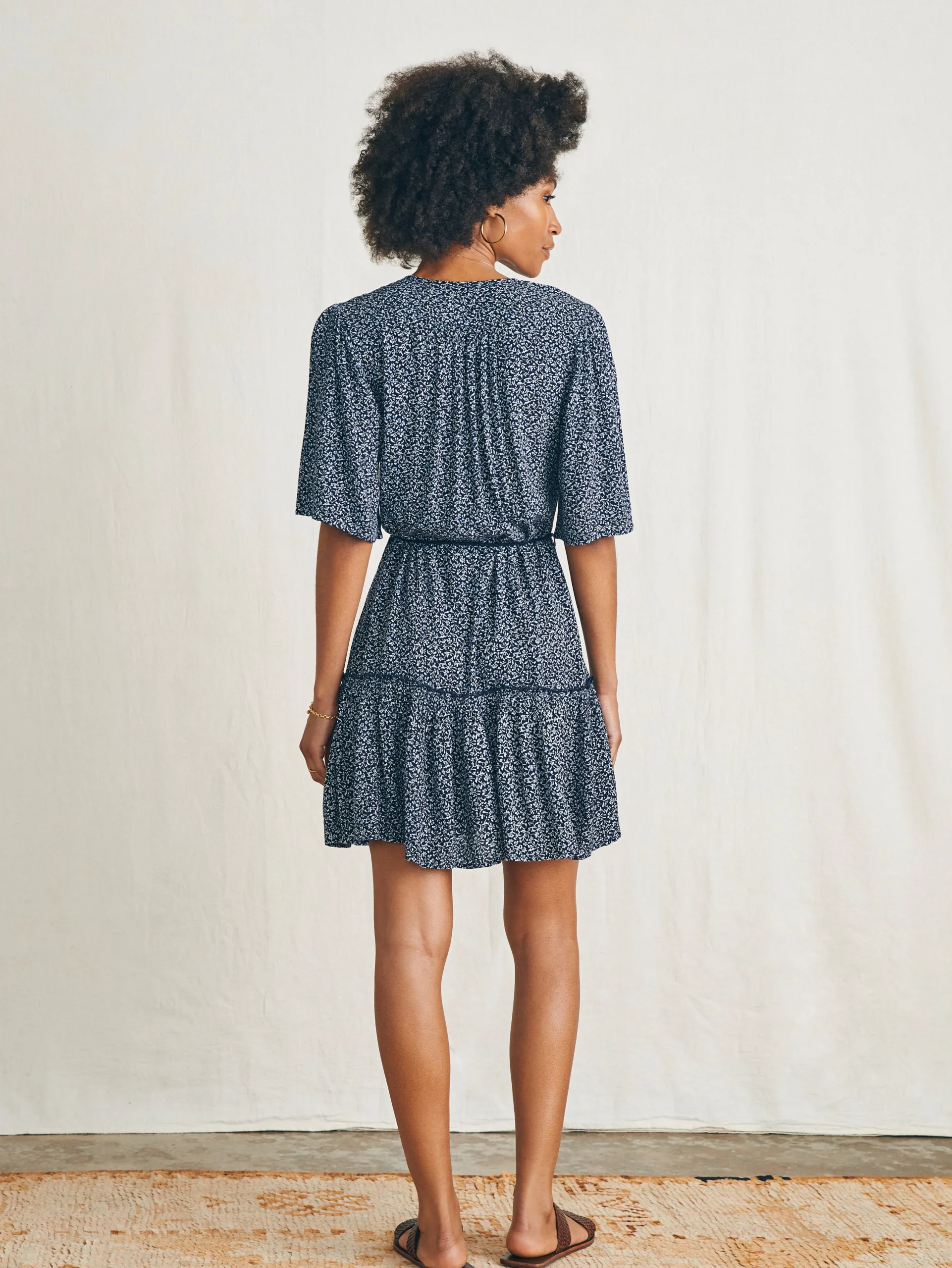 Dresses^Faherty Brand Orinda Mini Dress - Navy Riverton Ditsy